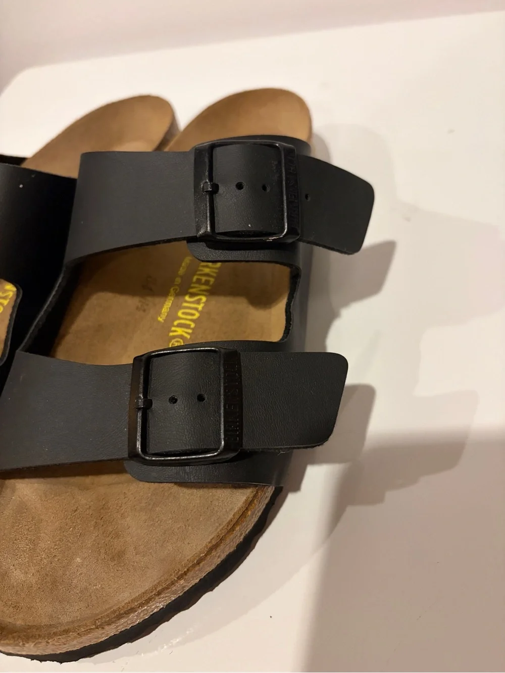 Birkenstock Kids Black Two-Strap Arizona Sandals